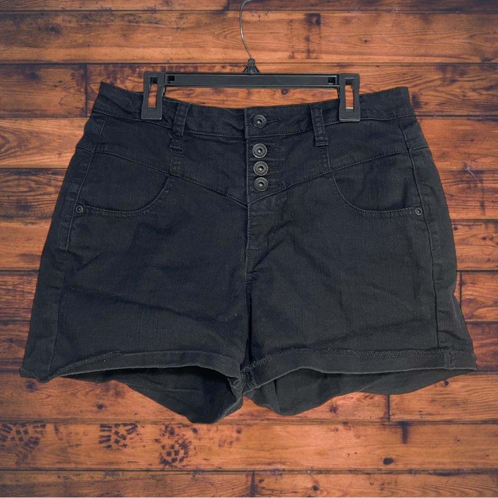 5 for $25🔥Lovesick Black Button Fly High Waist Shorts Juniors Size 9